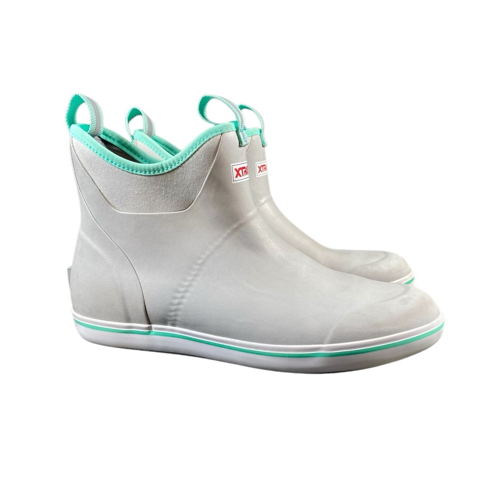 XTRATUF Women's Gray and Teal Ankle Boots
